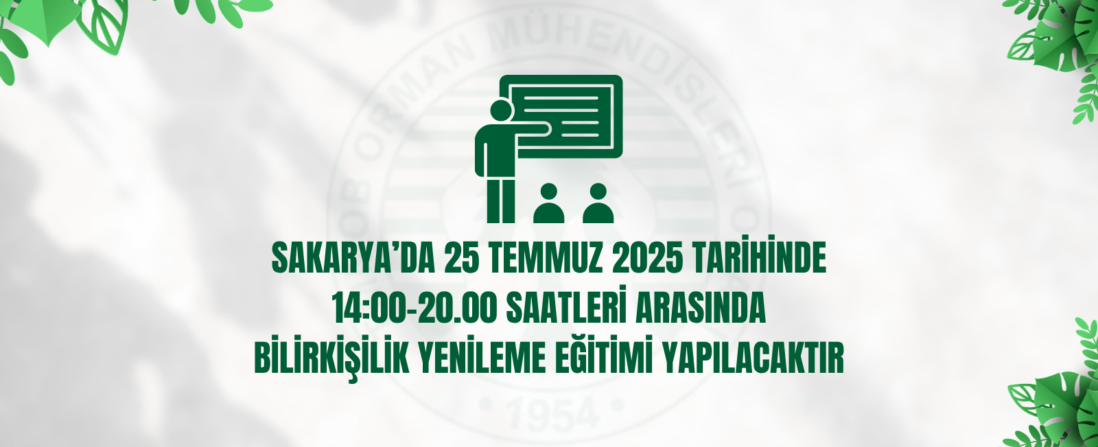 SAKARYA’DA 25 TEMMUZ 2025 TARİHİNDE 14:00-20.00 SAATLERİ ARASINDA BİLİRKİŞİLİK YENİLEME EĞİTİMİ YAPILACAKTIR