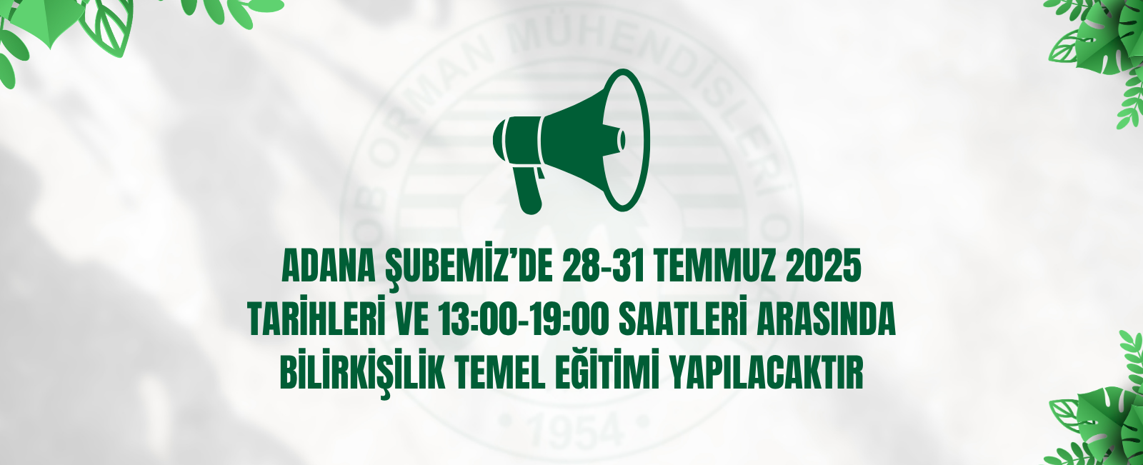 ADANA ŞUBEMİZ’DE BİLİRKİŞİLİK TEMEL EĞİTİMİ YAPILACAKTIR