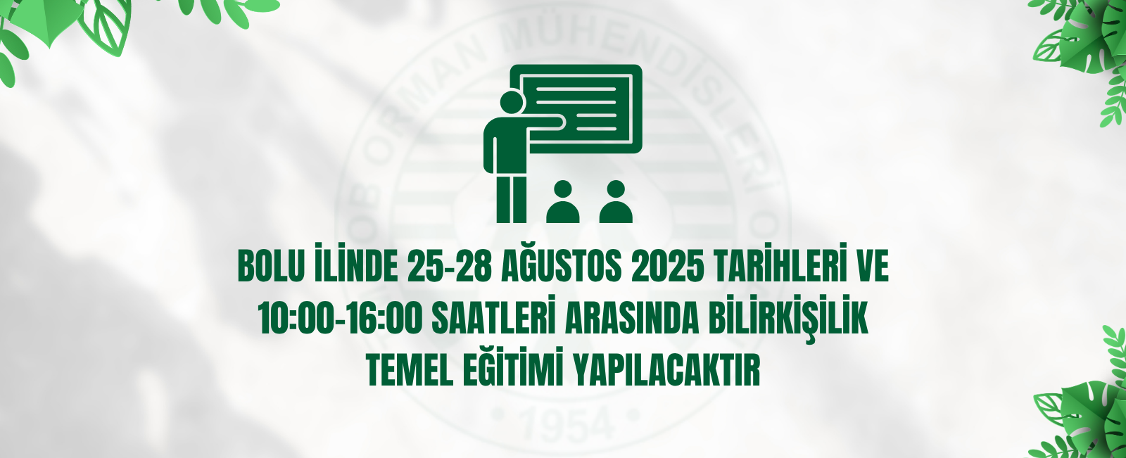BOLU İLİNDE 25-28 AĞUSTOS 2025 TARİHLERİ VE 10:00-16:00 SAATLERİ ARASINDA BİLİRKİŞİLİK TEMEL EĞİTİMİ YAPILACAKTIR