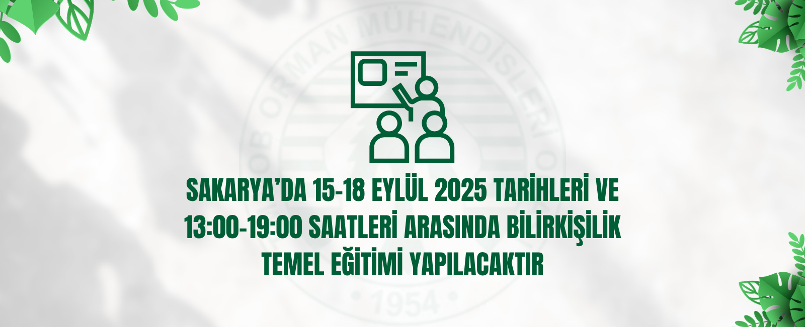 SAKARYA’DA 15-18 EYLÜL 2025 TARİHLERİ VE 13:00-19:00 SAATLERİ ARASINDA BİLİRKİŞİLİK TEMEL EĞİTİMİ YAPILACAKTIR