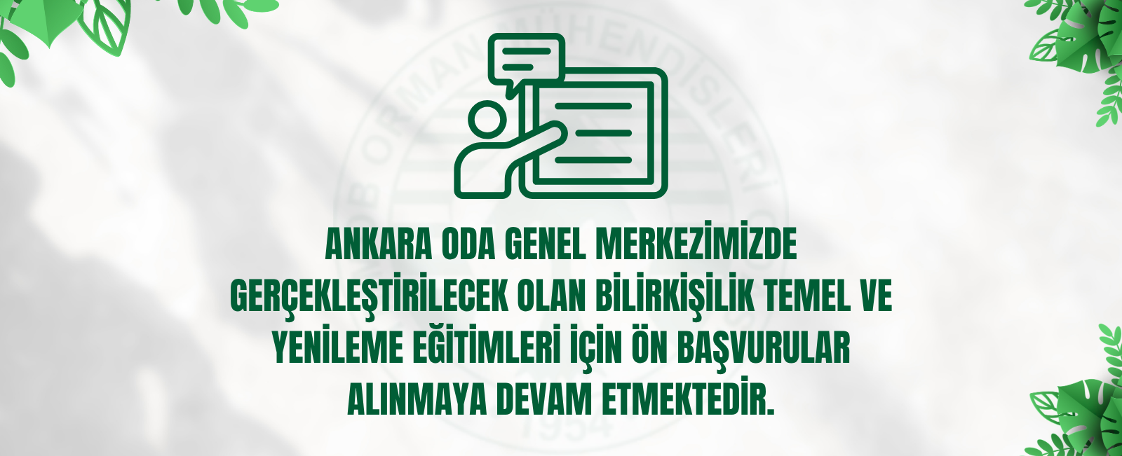ANKARA ODA GENEL MERKEZİMİZDE GERÇEKLEŞTİRİLECEK OLAN BİLİRKİŞİLİK TEMEL VE YENİLEME EĞİTİMLERİ İÇİN ÖN BAŞVURULAR ALINMAYA DEVAM ETMEKTEDİR.