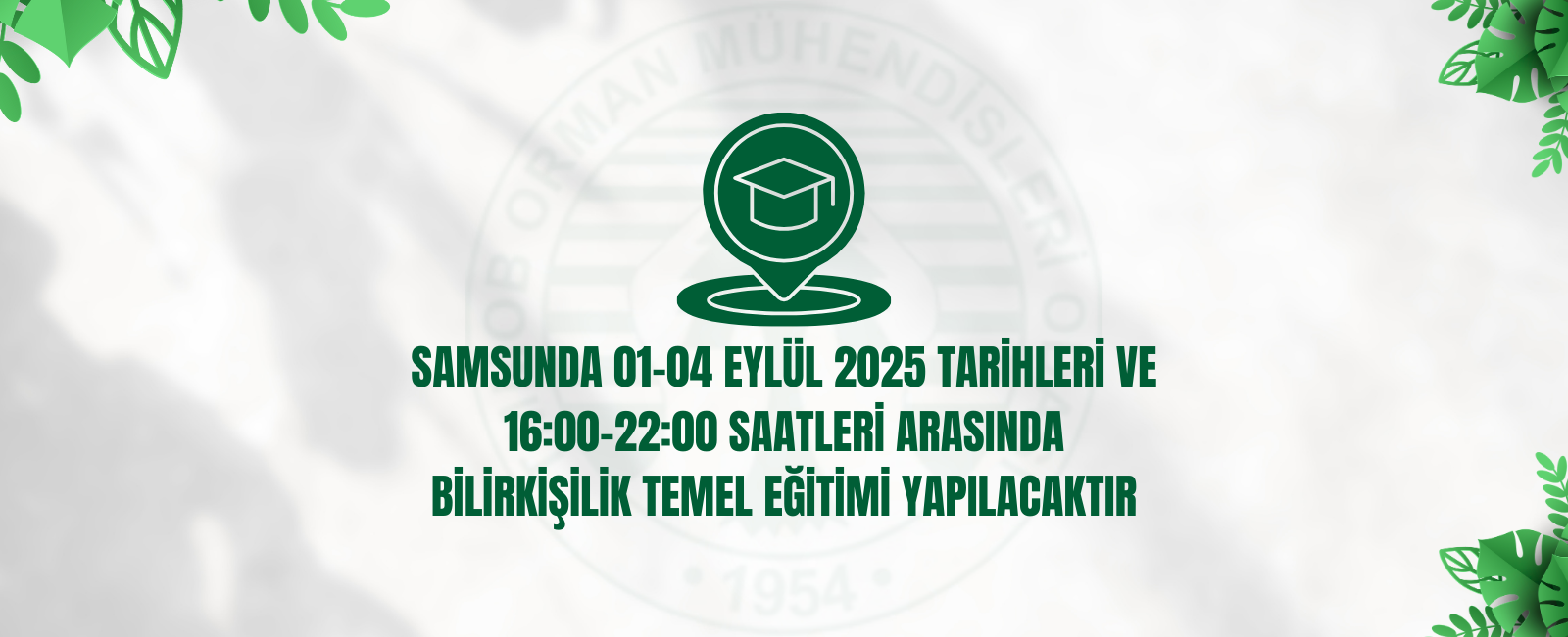 SAMSUNDA 01-04 EYLÜL 2025 TARİHLERİ VE 16:00-22:00 SAATLERİ ARASINDA BİLİRKİŞİLİK TEMEL EĞİTİMİ YAPILACAKTIR