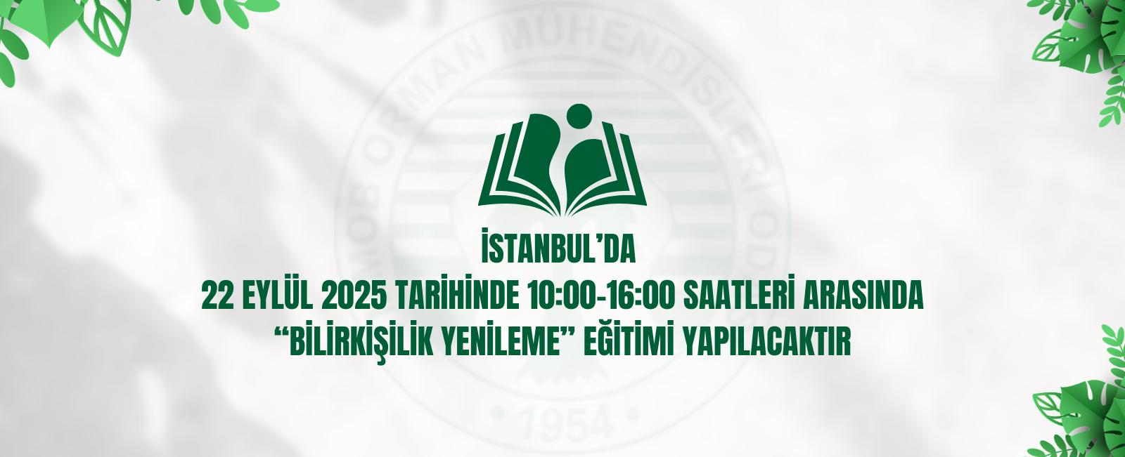 İSTANBUL’DA 22 EYLÜL 2025 TARİHİNDE 10:00-16:00 SAATLERİ ARASINDA “BİLİRKİŞİLİK YENİLEME” EĞİTİMİ YAPILACAKTIR