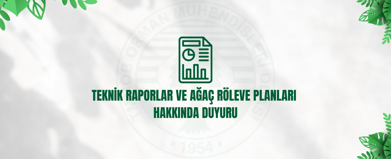 TEKNİK RAPORLAR VE AĞAÇ RÖLEVE PLANLARI HAKKINDA DUYURU