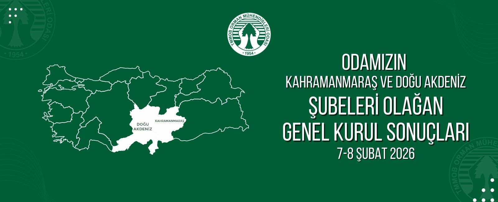 Seçimi Yapılan Doğu Akdeniz ve Kahramanmaraş Şubesi Seçim Sonuçları