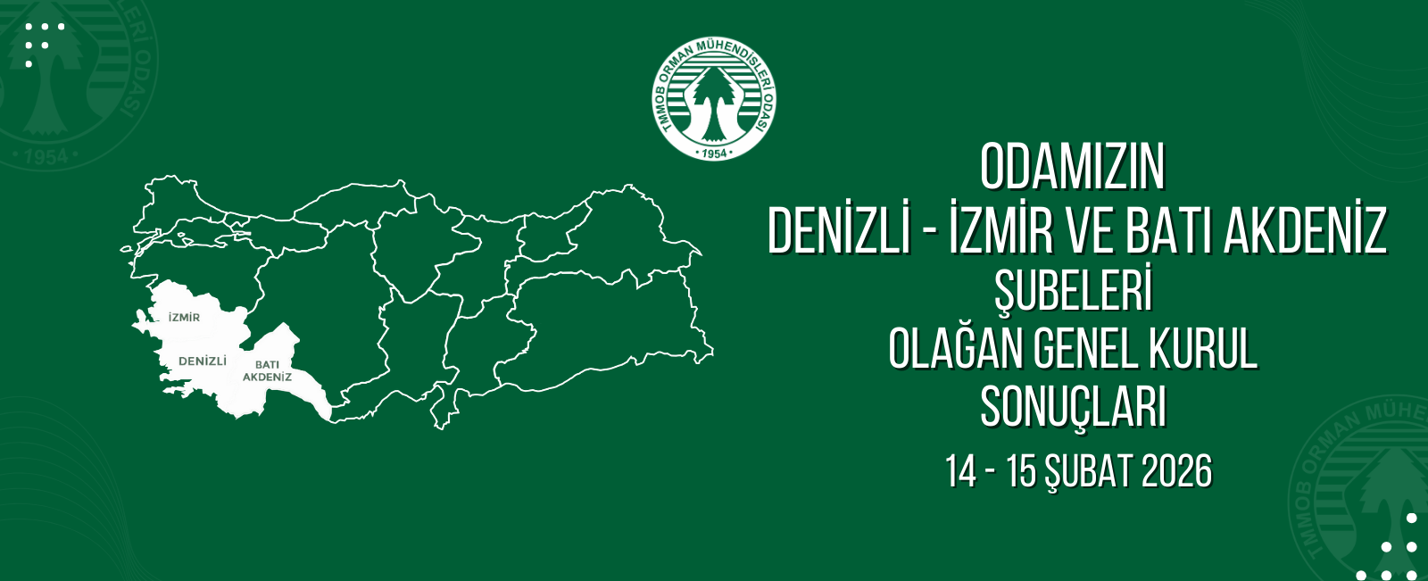 Seçimi Yapılan Batı Akdeniz, Denizli ve İzmir Şubesi Seçim Sonuçları