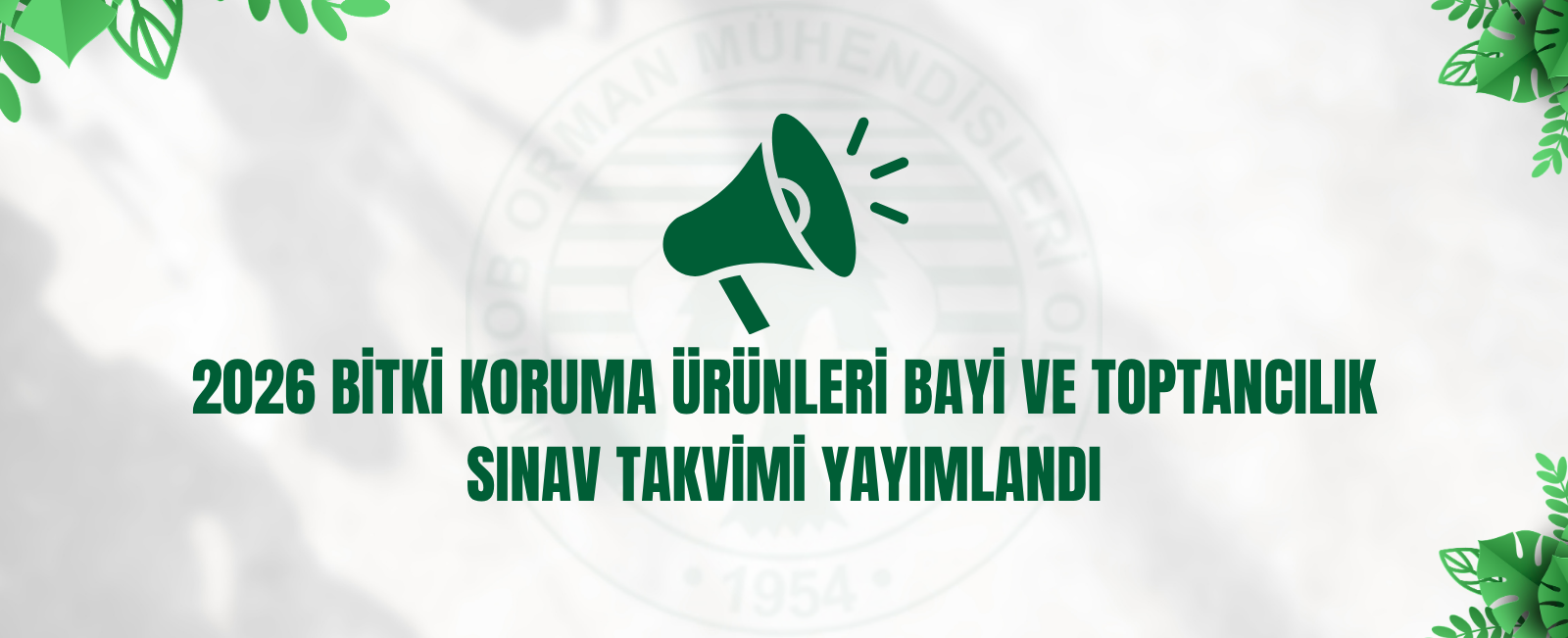 2026 Bitki Koruma Ürünleri Bayi ve Toptancılık Sınav Takvimi Yayımlandı